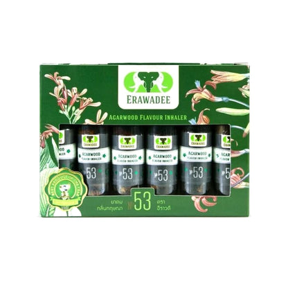 Erawadee Thai Herbal Nasal Inhaler with Agarwood — 12 x 8 ml