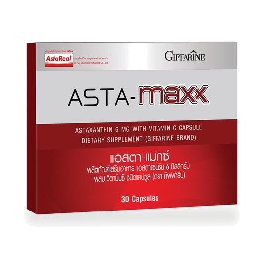Giffarine Asta-Max Astaxanthin 6mg & Vitamin C Capsules — 30 Capsules