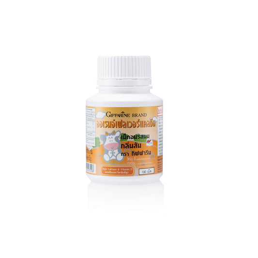 Giffarine Calcine Orange Calcium Chewables for Kids — 100 Tablets