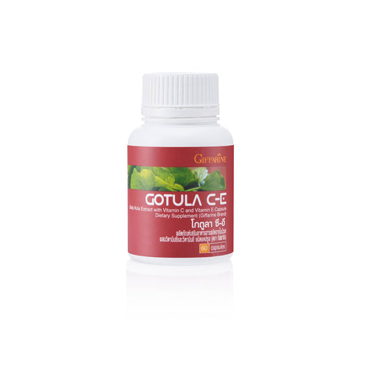 Giffarine Gotula C-E Gotu Kola Extract with Vitamins C & E — 60 Capsules