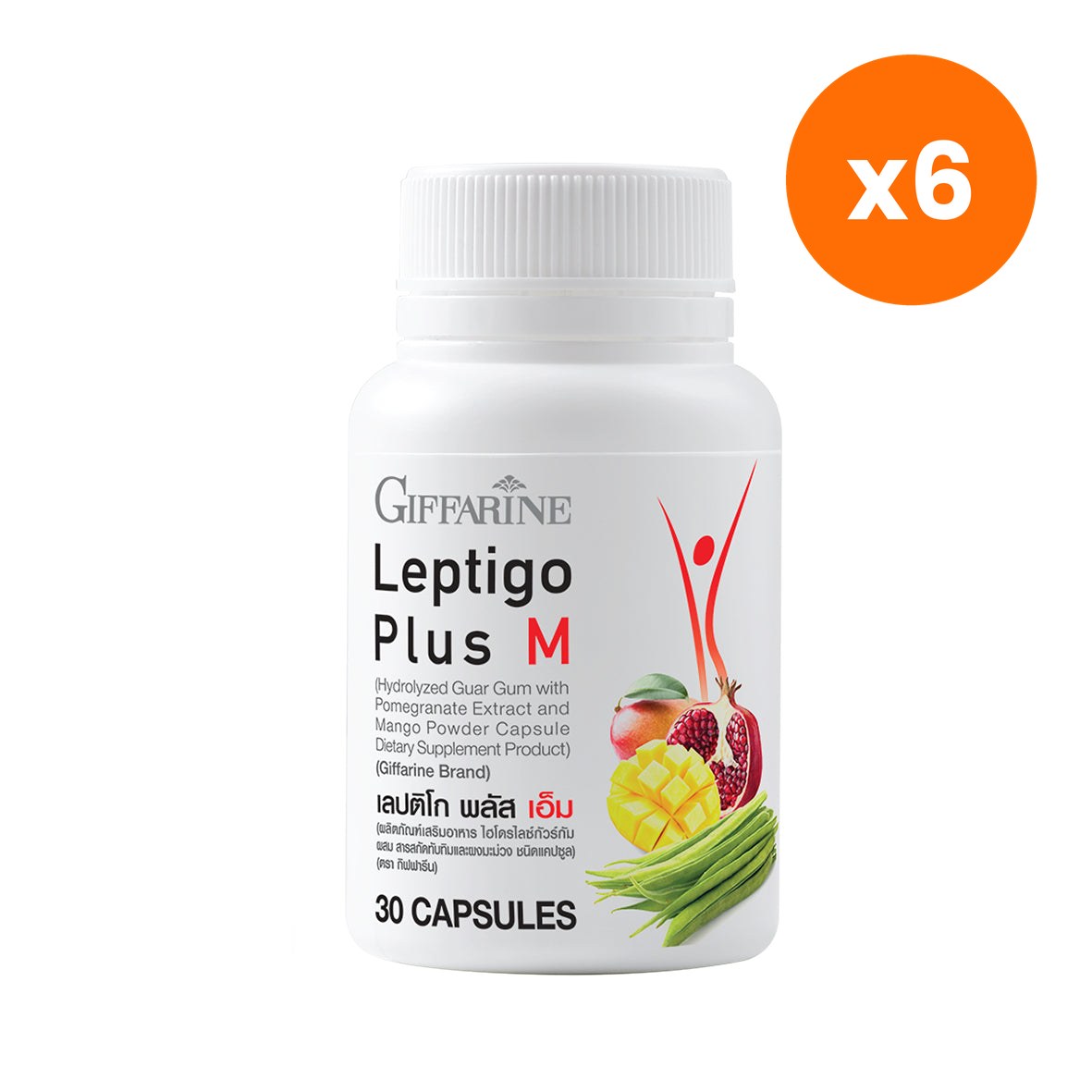Giffarine Leptigo Plus M Guar Gum Pomegranate 30 Capsules