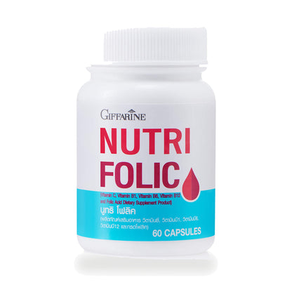 Giffarine Nutri Folic Folic Acid, Vitamin C & B-Complex Capsules — 60 Capsules