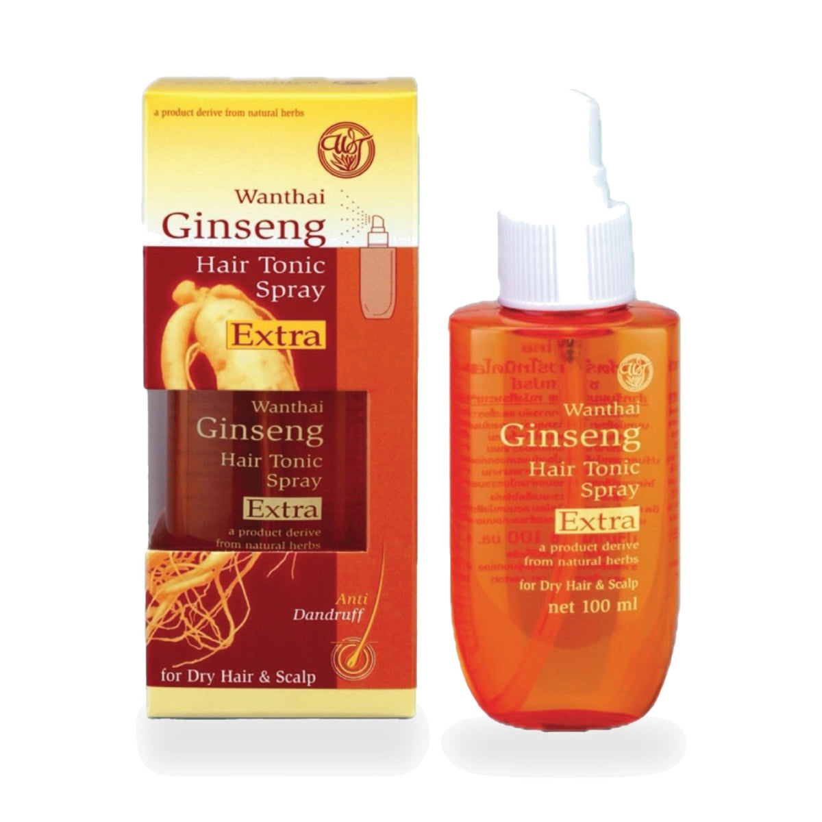 Ginseng Herbal Hair Tonic for Dry Scalp — 100 ml