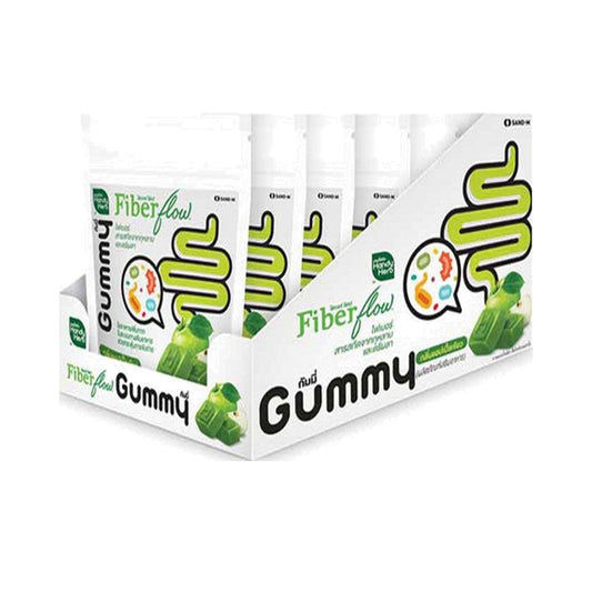 Handy Herb Fiber Flow Green Apple Gummies — 24 Pieces (6 Packs of 4)