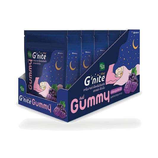 Handy Herb G-Night Gummies Raspberry — 24 Pieces (6 Packs of 4)