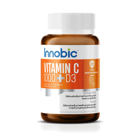 Innobic Vitamin C 1,000mg Plus D3 & Zinc Tablets — 60 Tablets