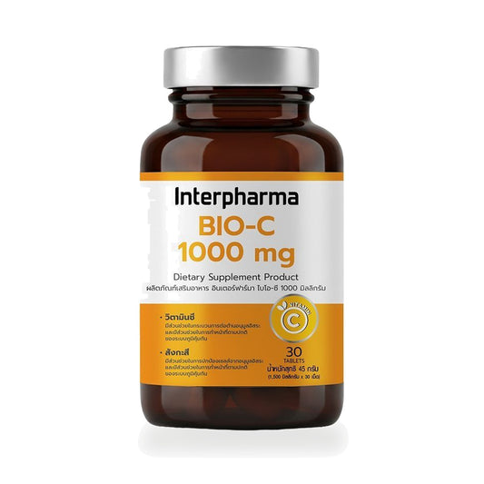 Interpharma Bio-C Vitamin C 1,000mg with Zinc Tablets — 30 Tablets