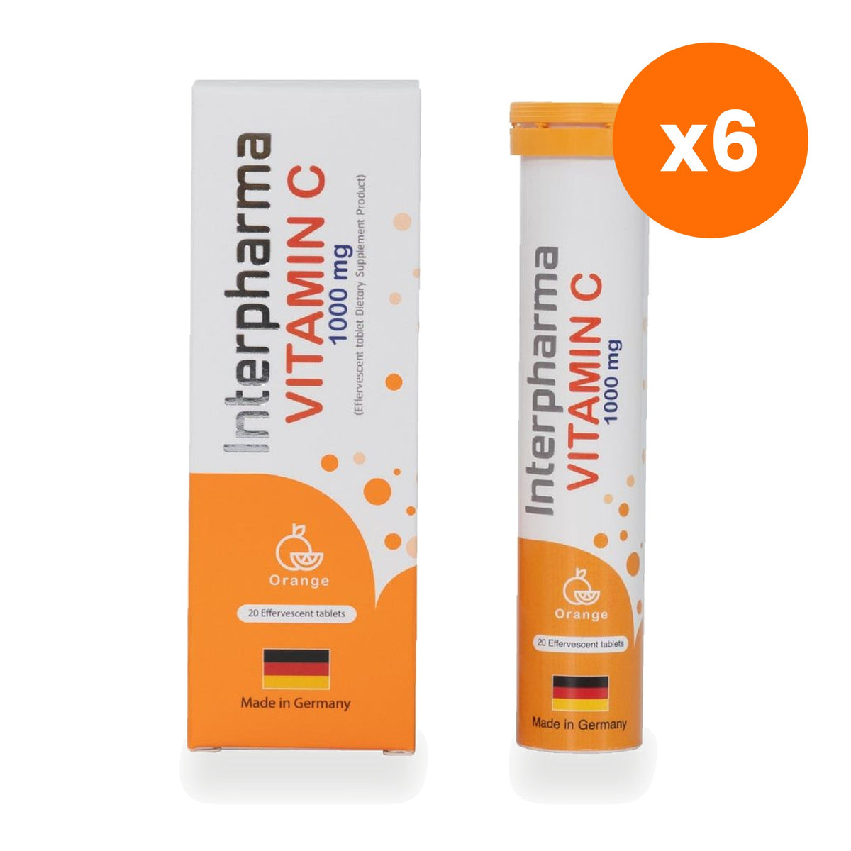 Interpharma Vitamin C 1000mg Effervescent Tablets 20 Tablets