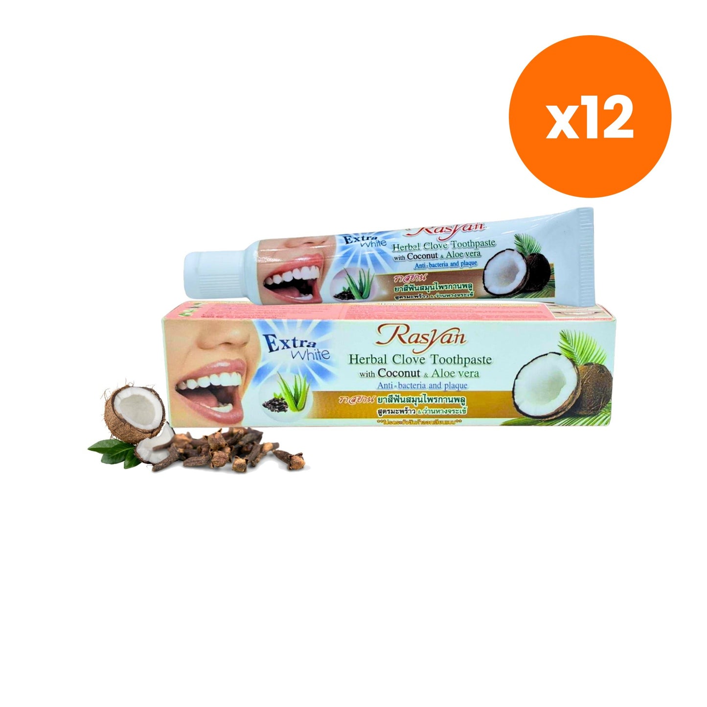 ISME Rasyan Clove Herbal Toothpaste Coconut Aloe Vera Oral 30 g