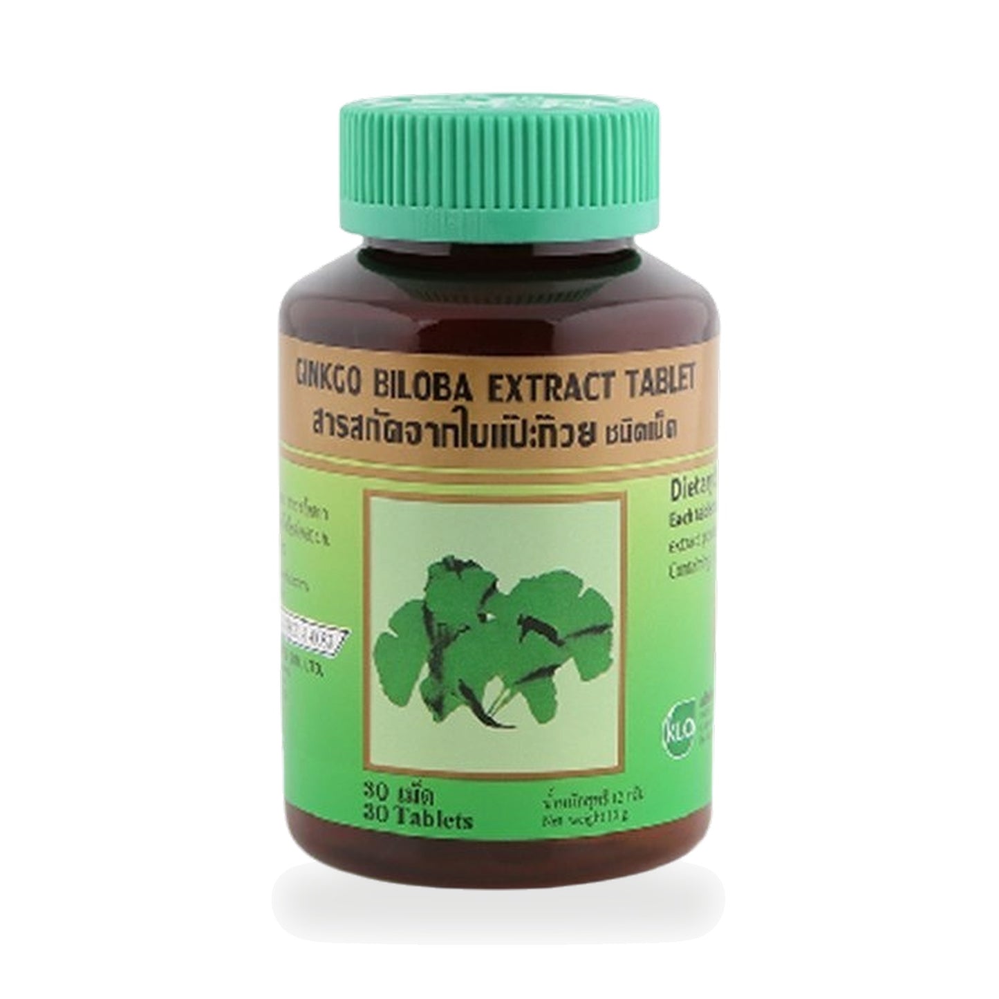 Khaolaor Biloba Ginkgo Leaf Extract Tablets 40mg — 30 Tablets