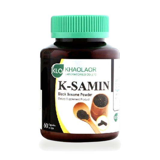 Khaolaor K-Samin Black Sesame Powder Capsules 400mg — 60 Capsules