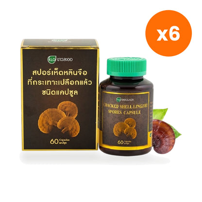 Khaolaor Reishi Mushroom Spore Capsules 250mg 60 Capsules