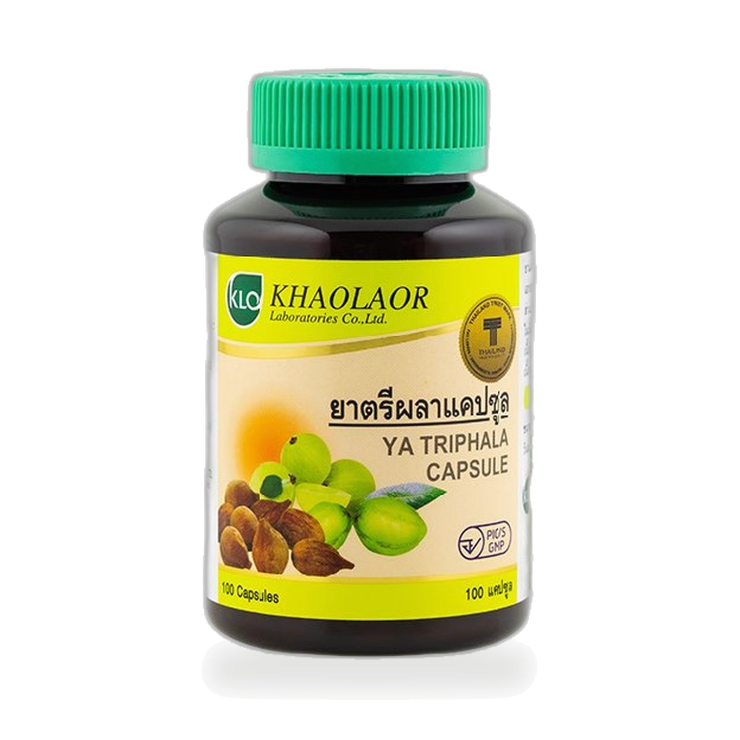 Khaolaor Triphala Herbal Capsules 450mg — 100 Capsules