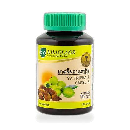 Khaolaor Triphala Herbal Capsules 450mg — 100 Capsules