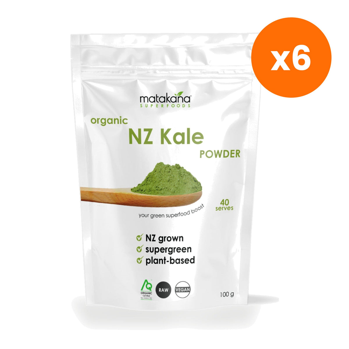 Matakana SuperFoods Organic New Zealand Kale Powder for Everyday Nutrient Support 100 g
