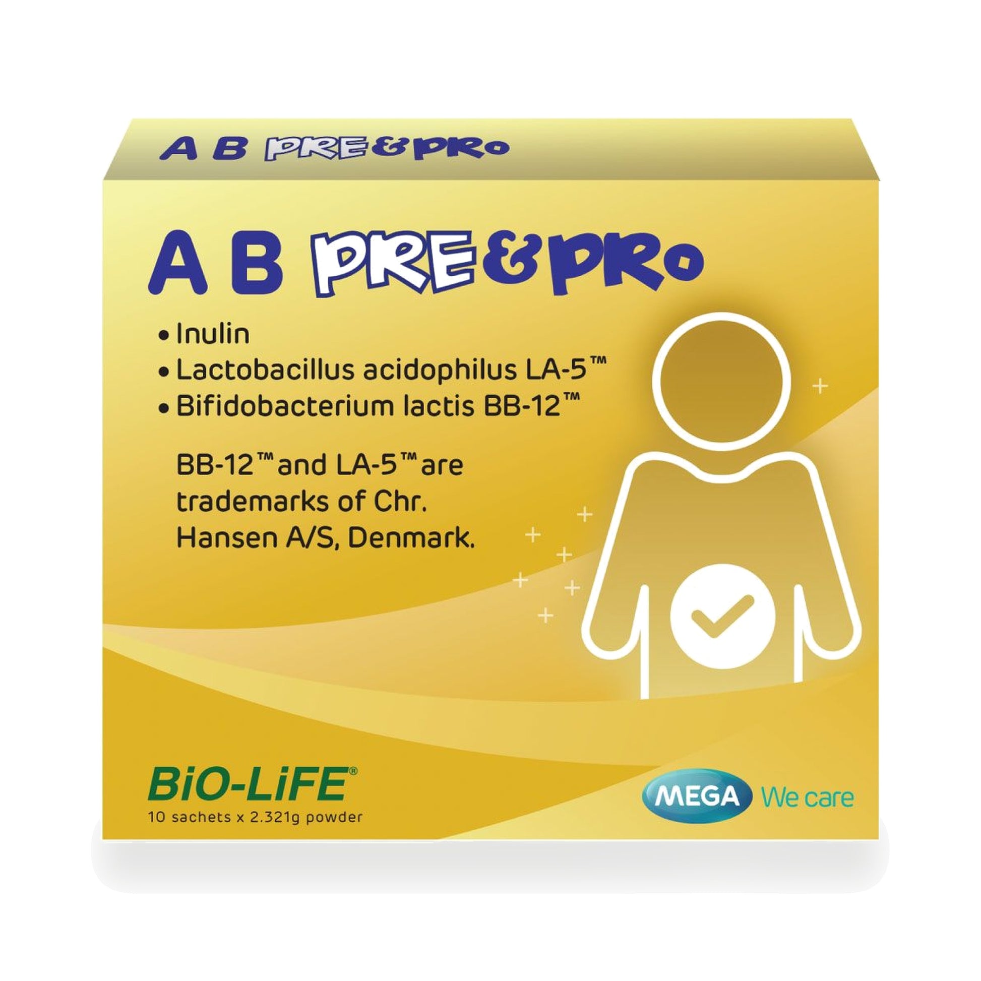 Mega We Care A-B Pre & Pro Synbiotic Drink Powder — 10 Sachets