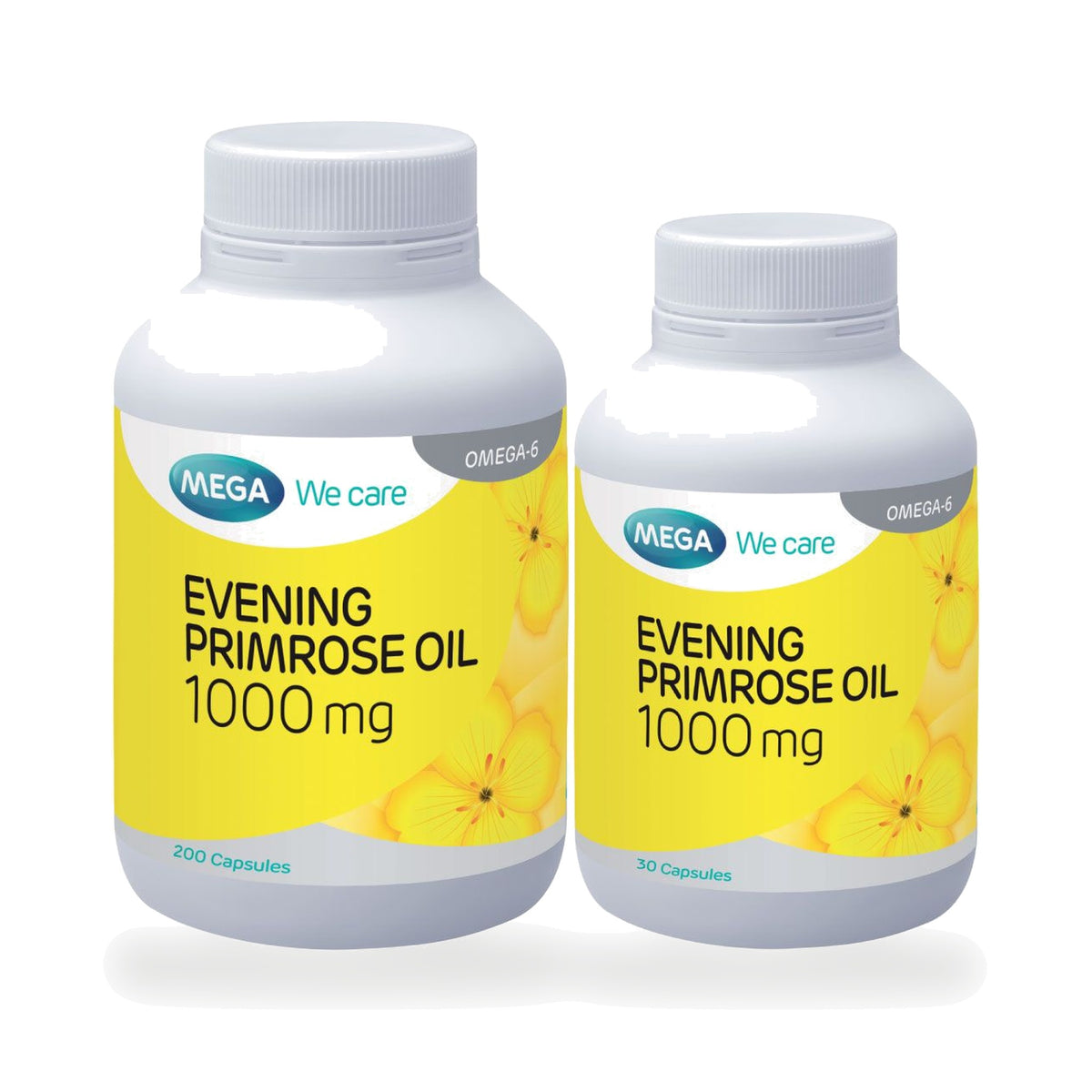 Mega We Care Evening Primrose Oil Softgels 1,000mg — 230 Softgels (200 + 30)