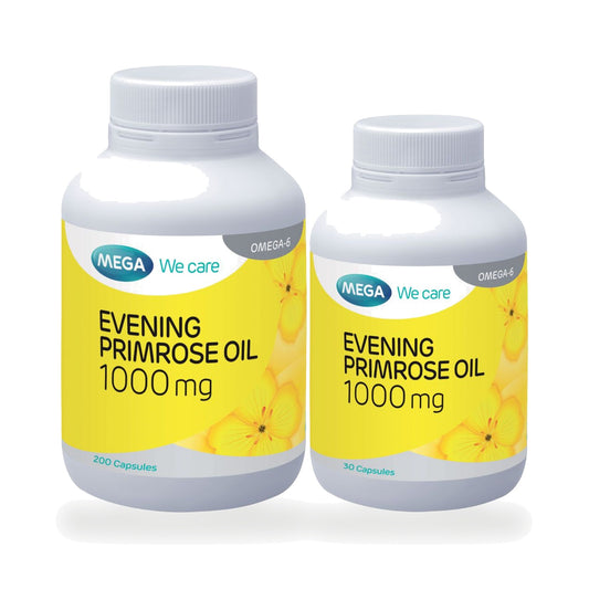 Mega We Care Evening Primrose Oil Softgels 1,000mg — 230 Softgels (200 + 30)