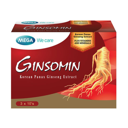 Mega We Care Ginsomin Korean Ginseng Multivitamin Capsules — 30 Capsules