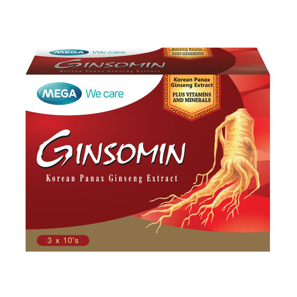 Mega We Care Ginsomin Korean Ginseng Multivitamin Capsules — 30 Capsules