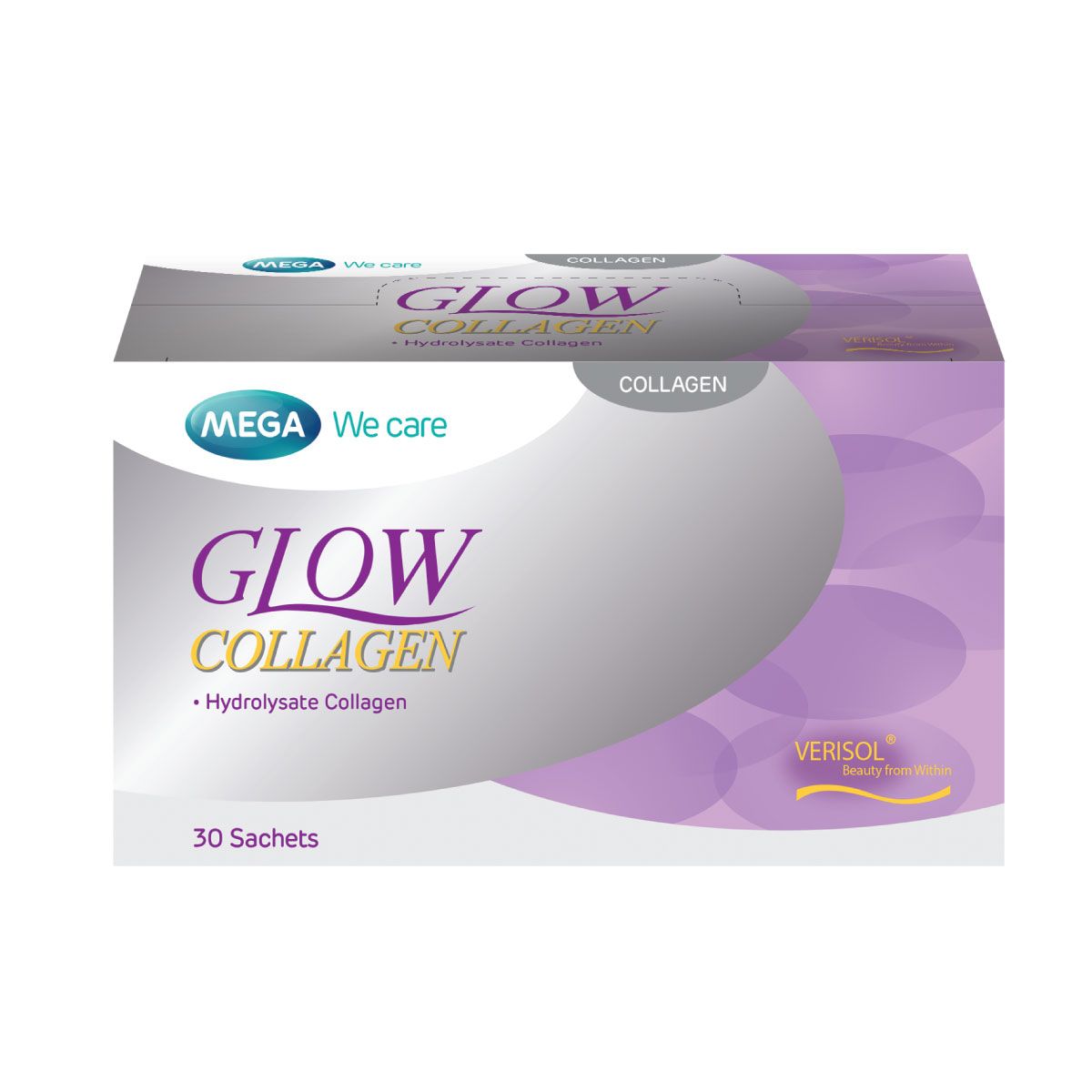 Mega We Care Glow Collagen Verisol Drink Powder 2,500mg — 30 Sachets