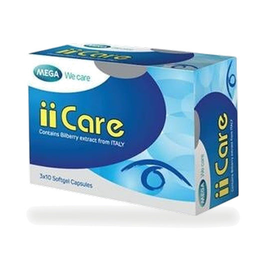 Mega We Care ii Care Lutein Eye Support Capsules — 30 Capsules