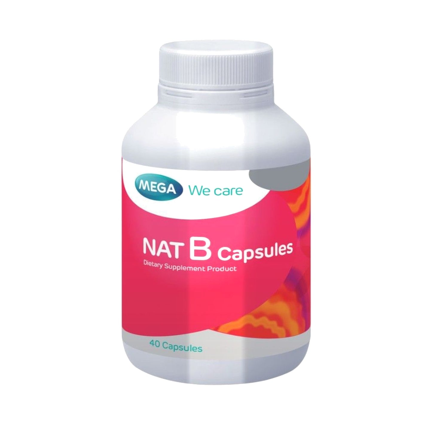 Mega We Care Nat B Vitamin B Complex Capsules — 40 Capsules