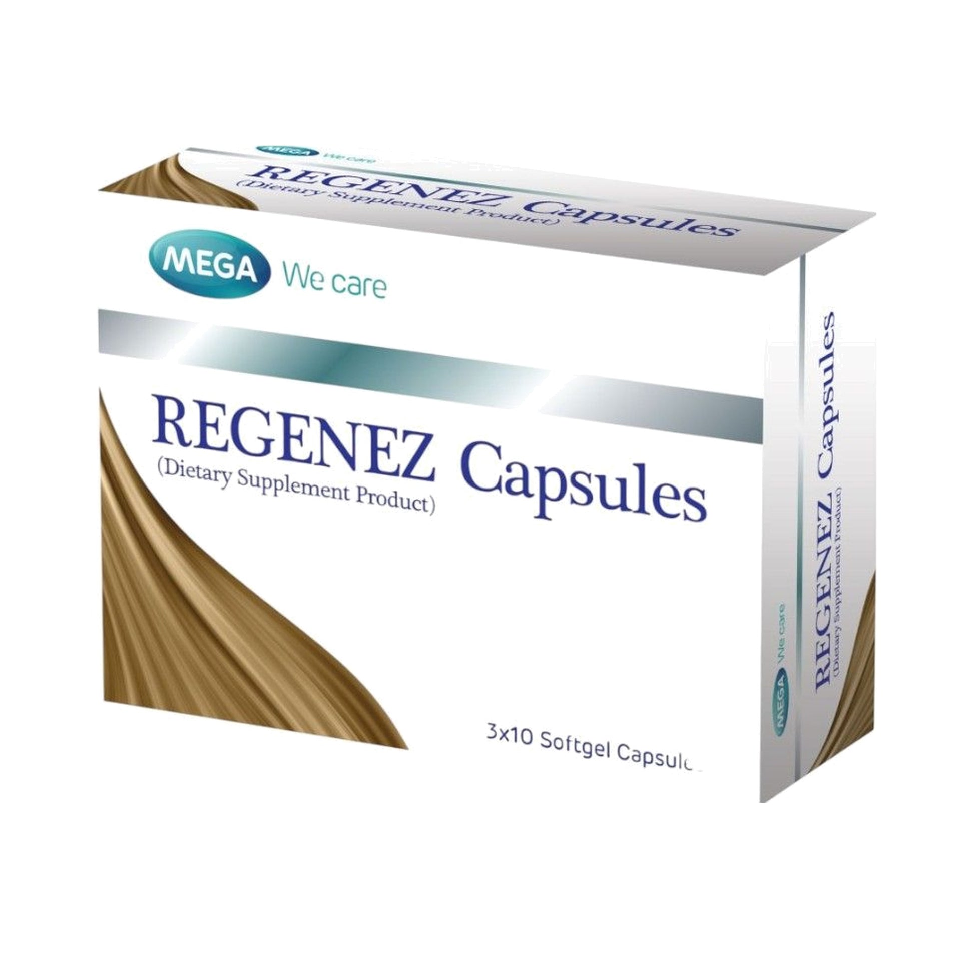 Mega We Care Regenez Biotin & Zinc Hair Supplement Capsules — 30 Capsules