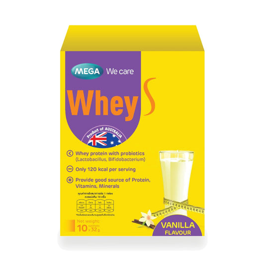 Mega We Care Whey S Vanilla Meal Replacement Powder — 10 Sachets