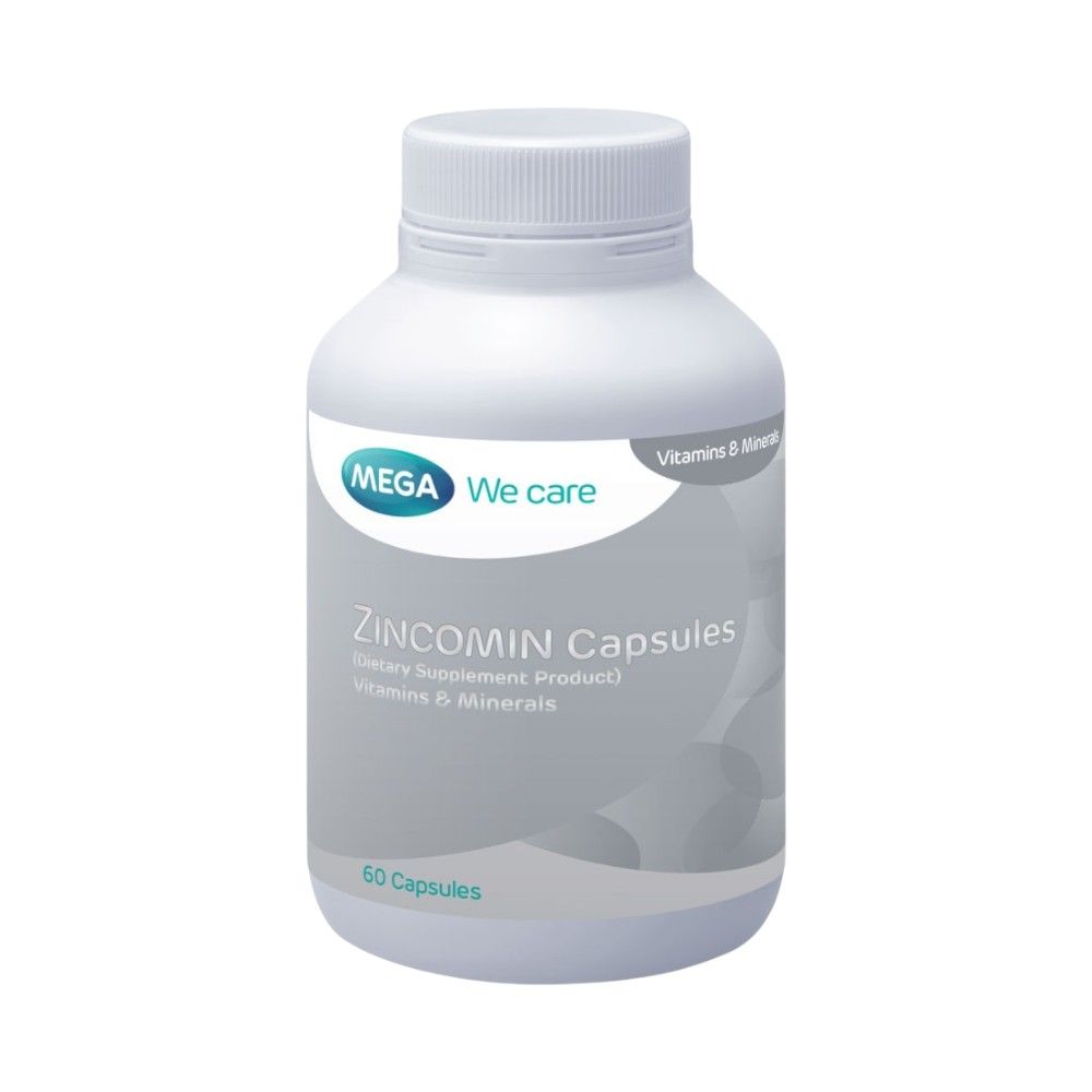 Mega We Care Zincomin Zinc & Multivitamin Capsules — 60 Capsules