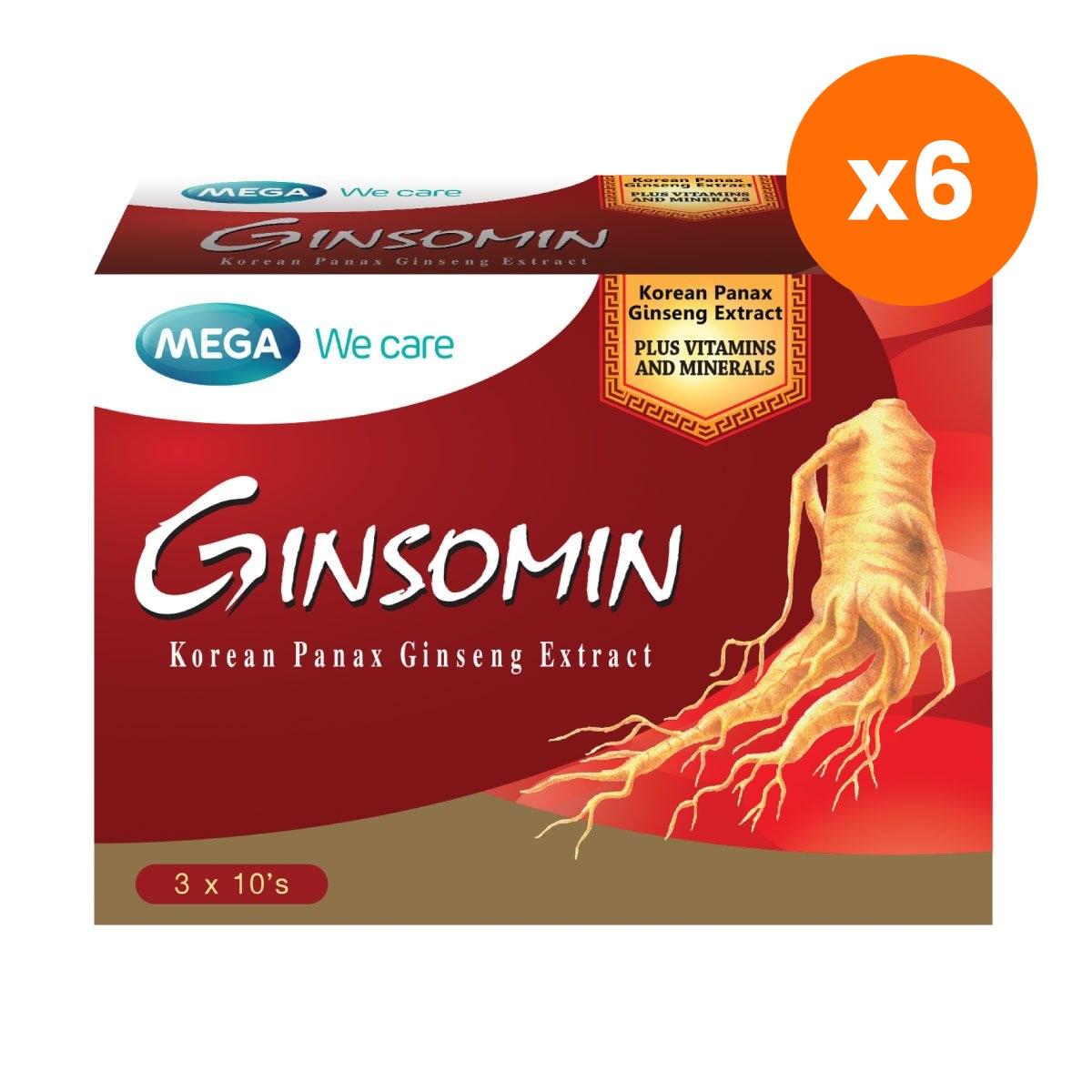 Mega We Ginsomin Korean Ginseng Capsules 30 Capsules