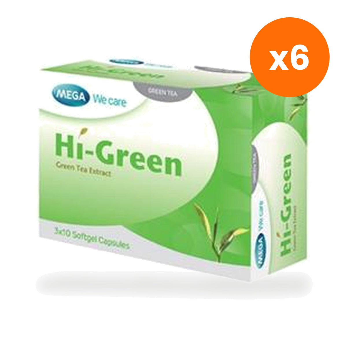 Mega We Hi Green Green Tea Extract EGCG Capsules