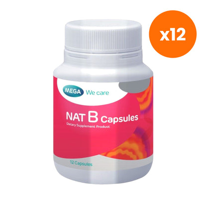 Mega We Nat B Vitamin B Complex Capsules 12 Capsules