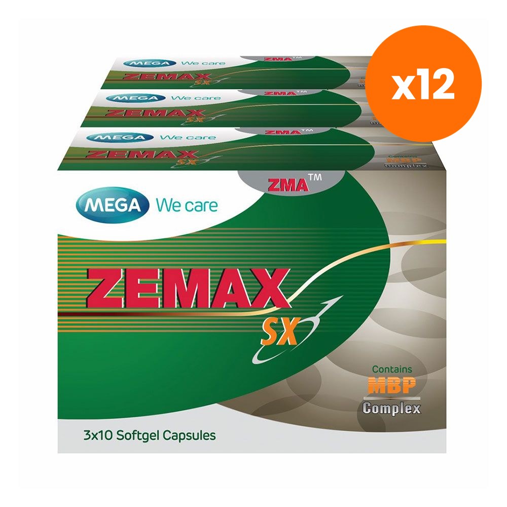Mega We Zemax SX ZMA L Carnitine Capsules Men's 90 Capsules