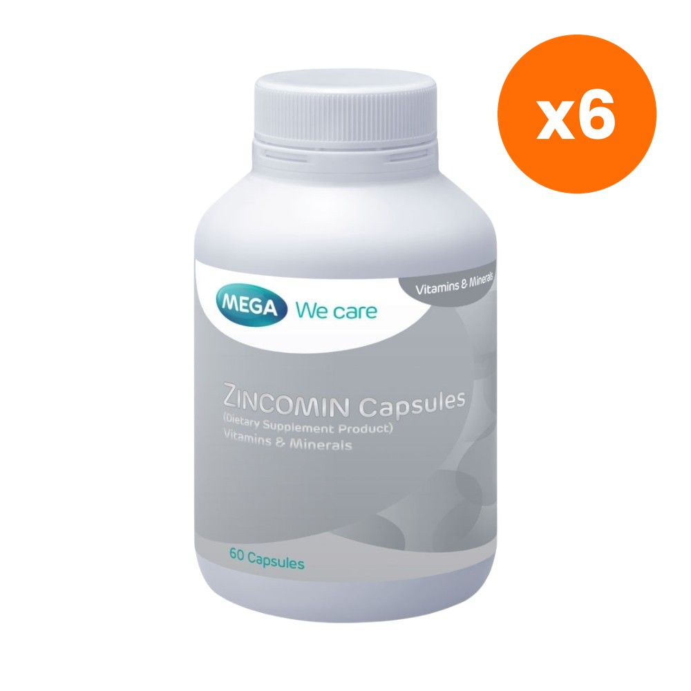 Mega We Zincomin Zinc Multivitamin Capsules 60 Capsules