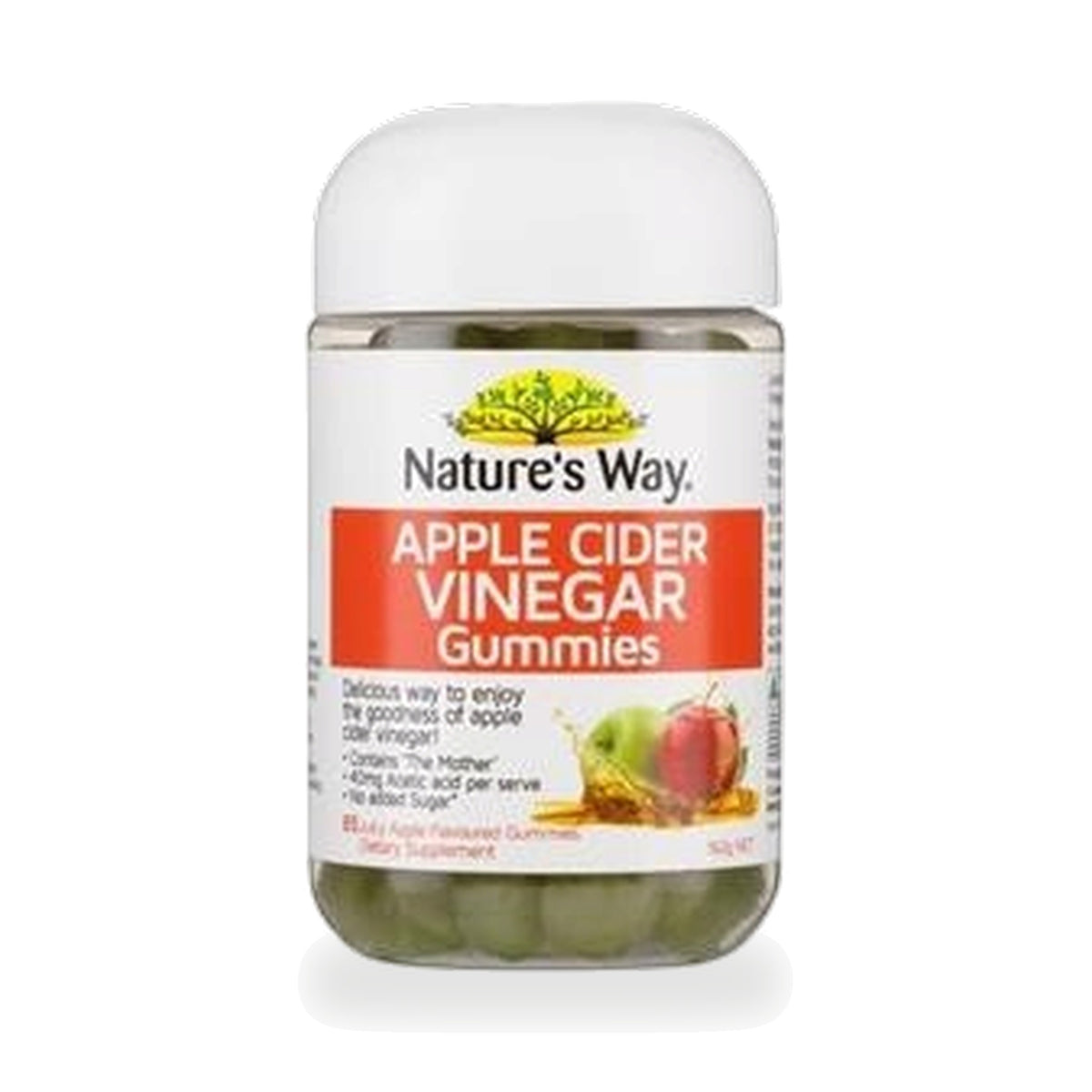 Nature's Way Apple Cider Vinegar Gummies — 65 Gummies