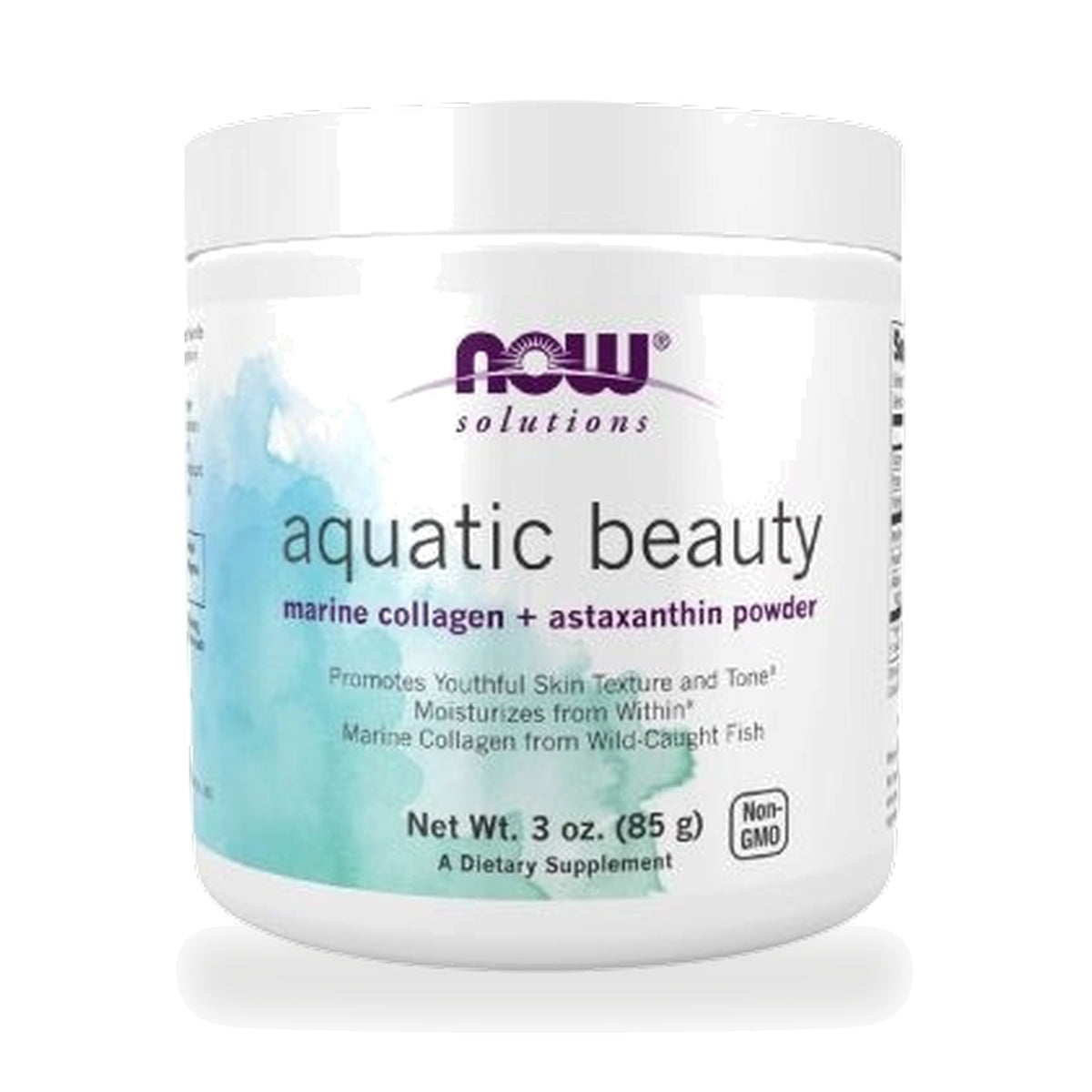 NOW Foods Aquatic Beauty Marine Collagen Plus Astaxanthin Powder — 85 g