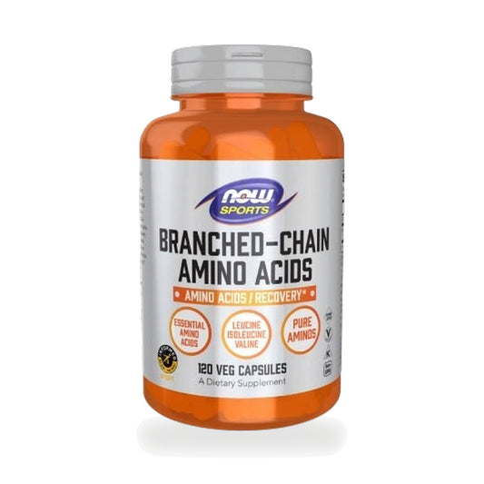 NOW Foods BCAA Branched-Chain Amino Acids Veg Capsules — 120 Veg Capsules