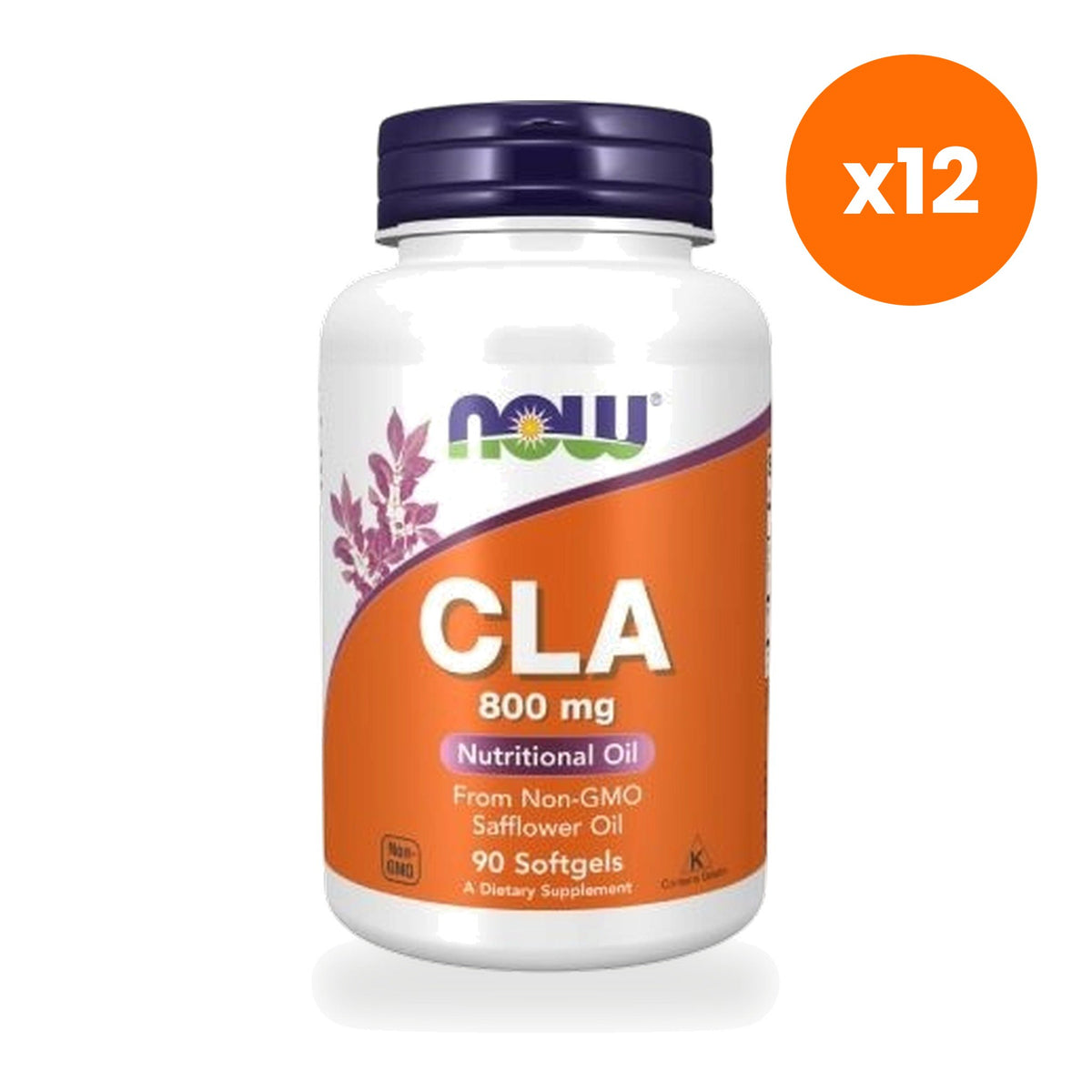 NOW Foods CLA Safflower Oil Softgels 800mg for Fitness Support 90 Softgels