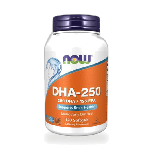 NOW Foods DHA-250 Fish Oil Softgels 500mg — 120 Softgels
