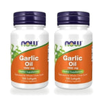 NOW Foods Garlic Oil 1,500mg Vegetable Capsules — Twin Pack
