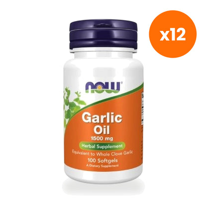 NOW Foods Garlic Oil Softgels 1500mg Equivalent for Heart Health Support 100 Softgels