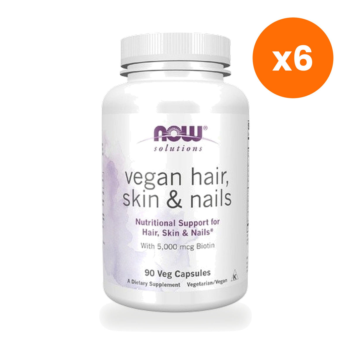 NOW Foods HSN Nails Vegan Formula for Hair and Skin Health 90 Veg Capsules