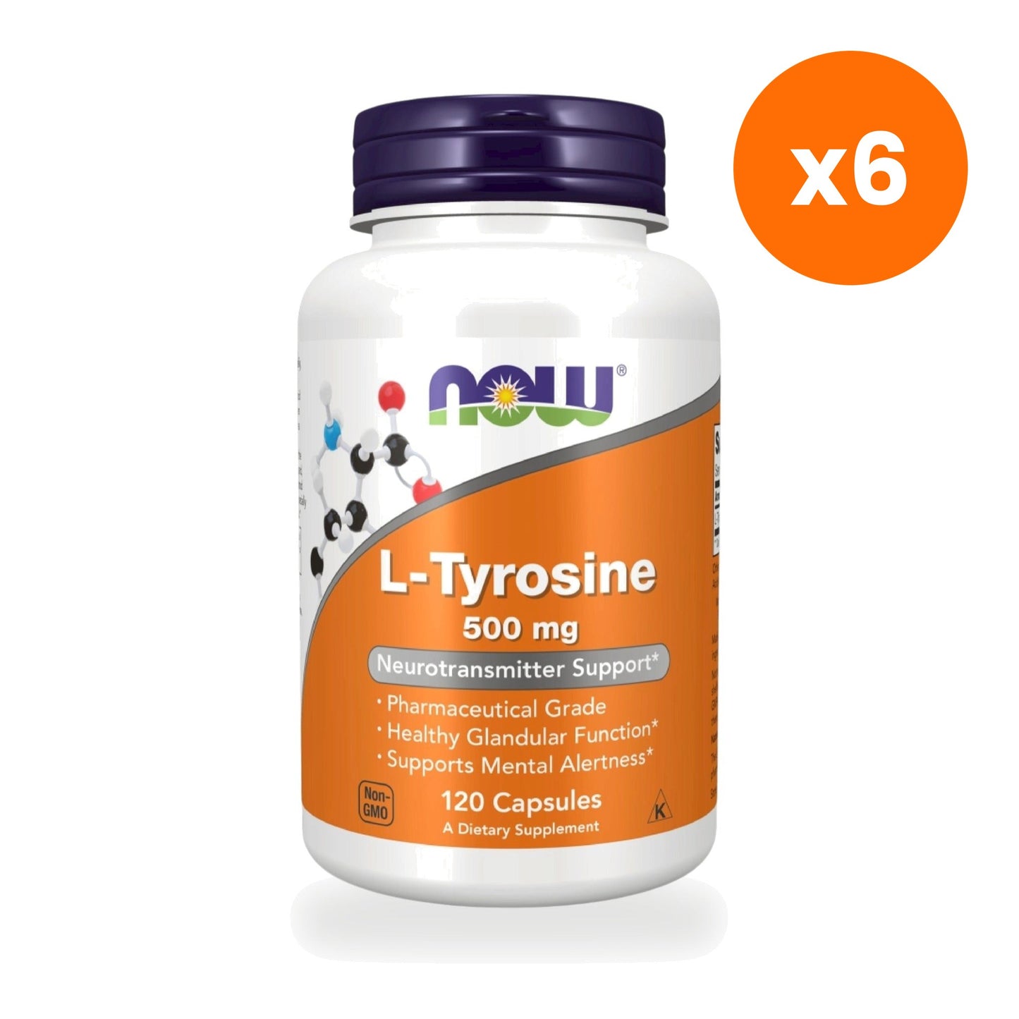 NOW Foods L Tyrosine 500mg Veg Capsules 120 Capsules