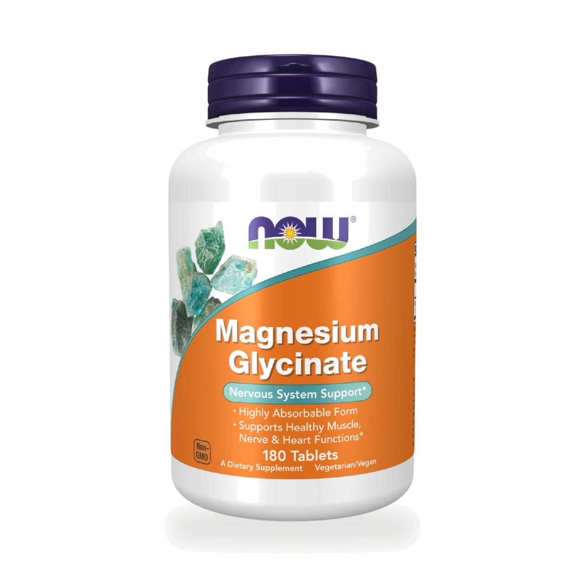 NOW Foods Magnesium Glycinate with BioPerine — 180 Tablets
