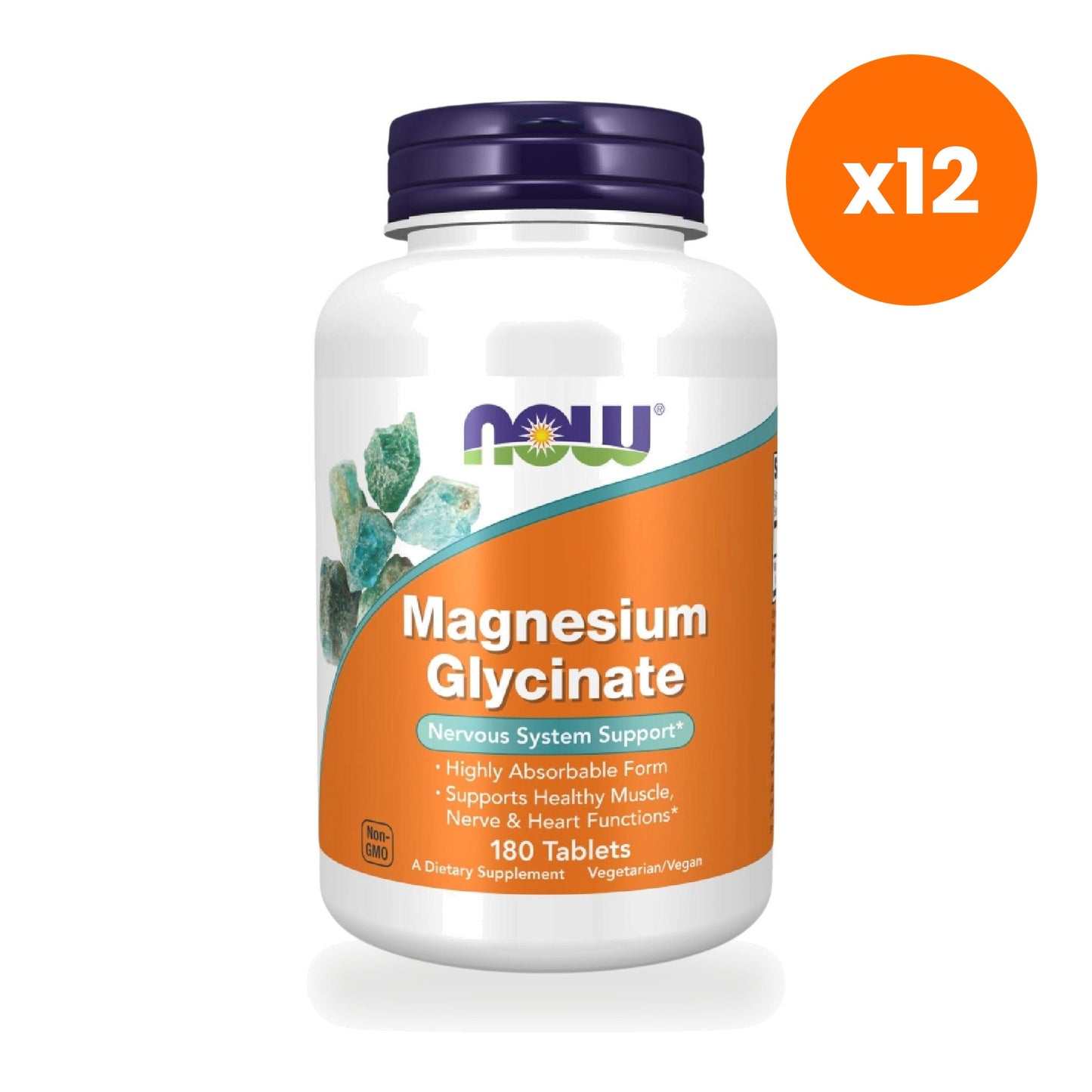 NOW Foods Magnesium Glycinate with BioPerine 180 Tablets