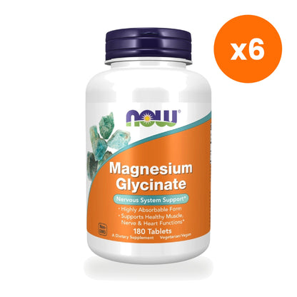 NOW Foods Magnesium Glycinate with BioPerine 180 Tablets