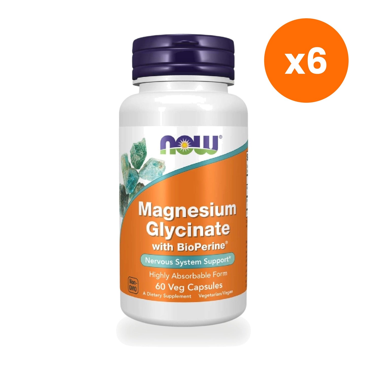 NOW Foods Magnesium Glycinate with BioPerine 60 Capsules