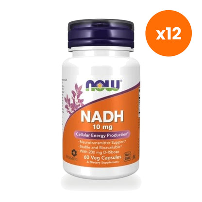 NOW Foods NADH 10mg D Ribose 60 Veg Capsules