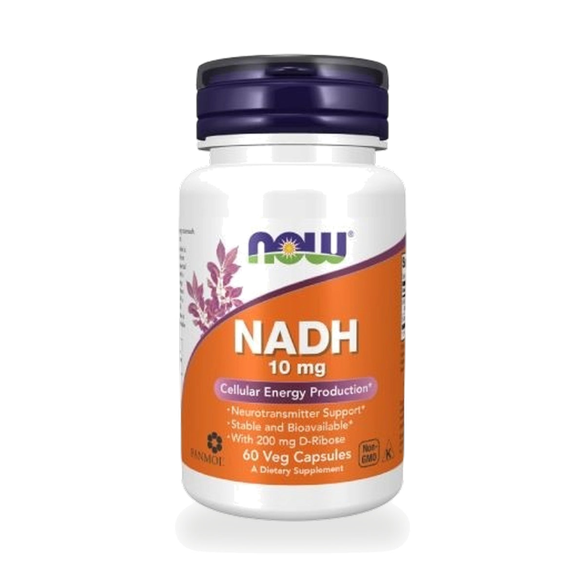 NOW Foods NADH 10mg with D-Ribose Veg Capsules — 60 Veg Capsules